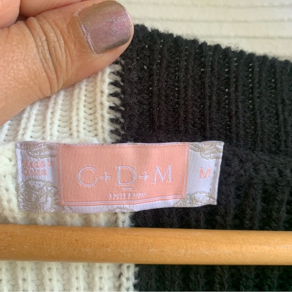 C+D+M Collection color block v neck pullover sweater Medium M animal print - Picture 6 of 10